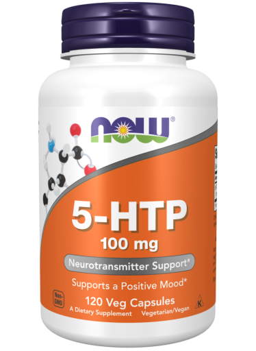 NOW 5-HTP, 100 mg, 120 rostlinných kapslí